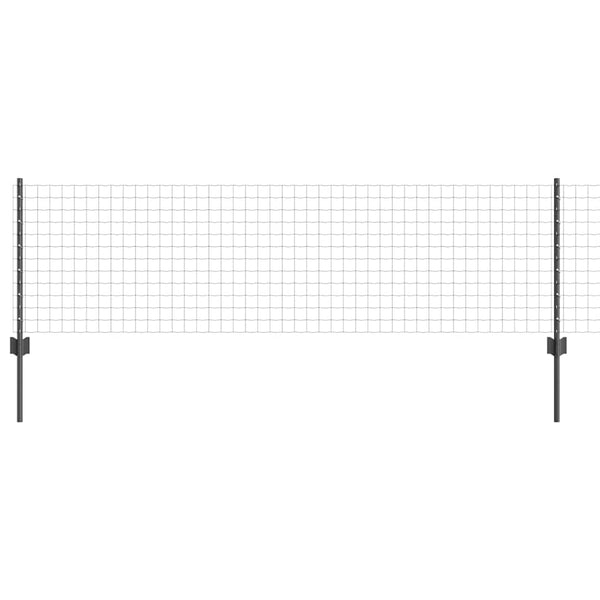 Euroaita with Post 50 x 0,6 m PVC-pinnoitettu teräs Harmaa
