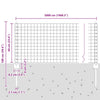 Euroaita with Post 50 x 0,6 m PVC-pinnoitettu teräs Harmaa