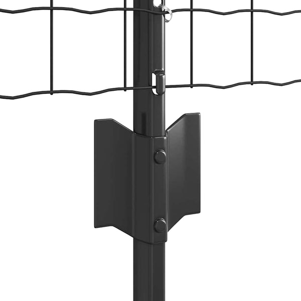 Euroaita with Post 50 x 0,6 m PVC-pinnoitettu teräs Harmaa