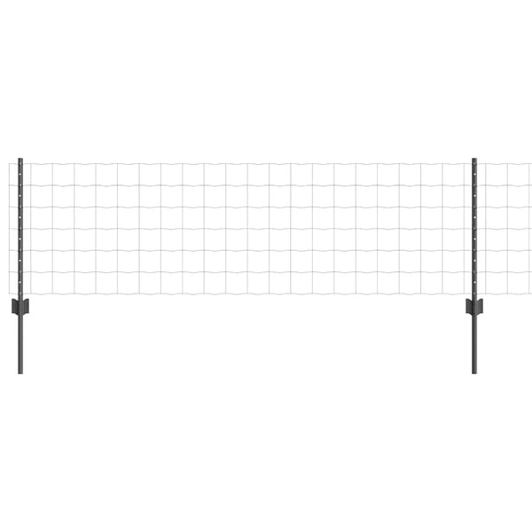Euroaita with Post 50 x 0,6 m PVC-pinnoitettu teräs Harmaa