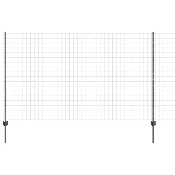 Euroaita with Post 10 x 1,4 m PVC-pinnoitettu teräs Harmaa