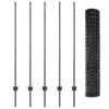 Euroaita with Post 10 x 1,4 m PVC-pinnoitettu teräs Harmaa
