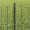Euroaita with Post 25 x 0,8 m PVC-pinnoitettu teräs Harmaa