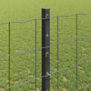 Euroaita with Post 25 x 1,2 m PVC-pinnoitettu teräs Harmaa