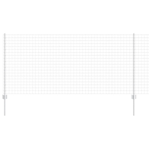 Euroaita with Post 10 x 1 m Galvanoitu teräs Hopea Verkko