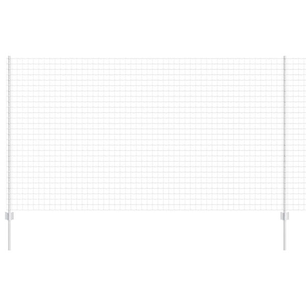 Euroaita with Post 10 x 1,4 m Galvanoitu teräs Hopea Verkko