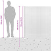 Euroaita with Post 10 x 1,5 m Galvanoitu teräs Hopea Verkko