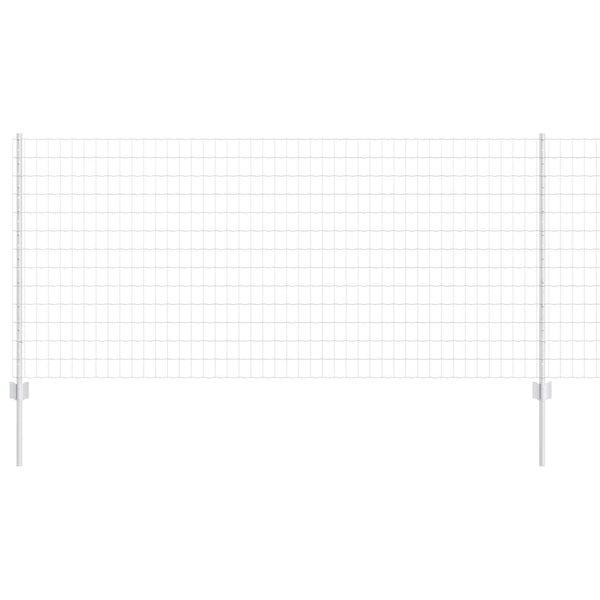 Euroaita with Post 10 x 1 m Galvanoitu teräs Hopea Verkko