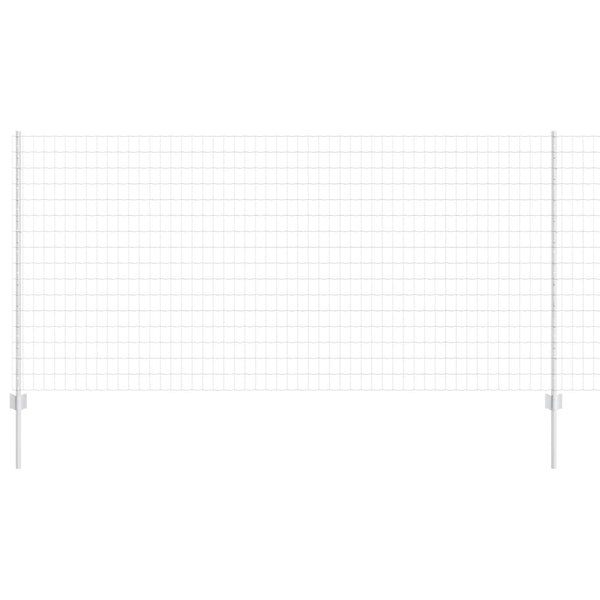 Euroaita with Post 10 x 1,2 m Galvanoitu teräs Hopea Verkko