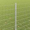 Euroaita with Post 10 x 1,4 m Galvanoitu teräs Hopea Verkko