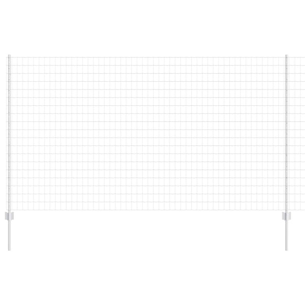Euroaita with Post 10 x 1,4 m Galvanoitu teräs Hopea Verkko