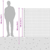 Euroaita with Post 10 x 1,4 m Galvanoitu teräs Hopea Verkko