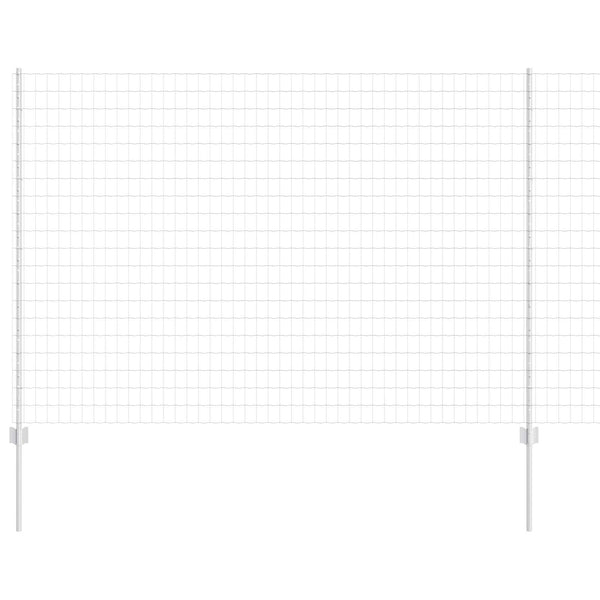 Euroaita with Post 10 x 1,5 m Galvanoitu teräs Hopea Verkko