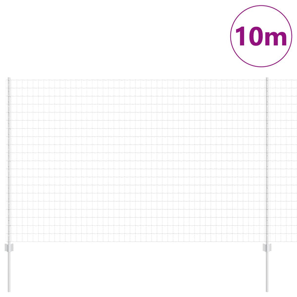 Euroaita with Post 10 x 1,6 m Galvanoitu teräs Hopea Verkko
