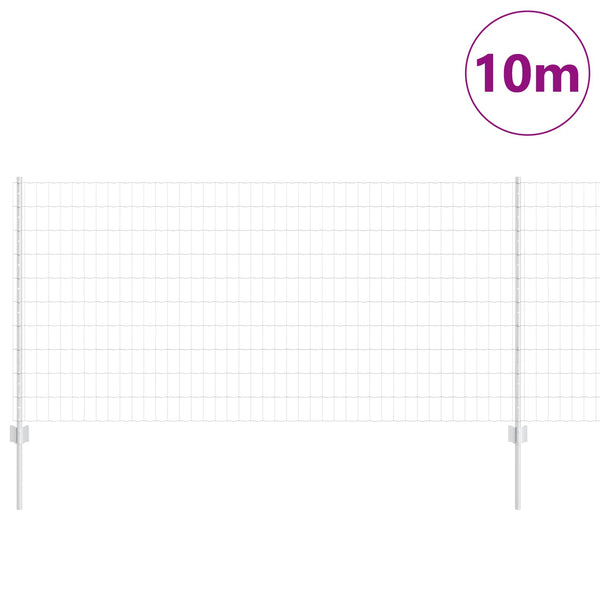 Euroaita with Post 10 x 1 m Galvanoitu teräs Hopea Verkko