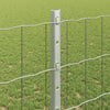 Euroaita with Post 10 x 1,2 m Galvanoitu teräs Hopea Verkko
