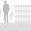 Euroaita with Post 10 x 1,4 m Galvanoitu teräs Hopea Verkko
