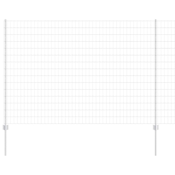 Euroaita with Post 10 x 1,5 m Galvanoitu teräs Hopea Verkko