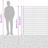Euroaita with Post 10 x 1,5 m Galvanoitu teräs Hopea Verkko
