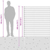 Euroaita with Post 10 x 1,6 m Galvanoitu teräs Hopea Verkko