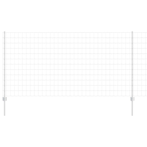 Euroaita with Post 10 x 1,2 m Galvanoitu teräs Hopea Verkko