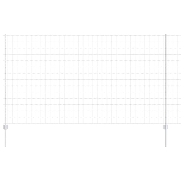 Euroaita with Post 10 x 1,4 m Galvanoitu teräs Hopea Verkko
