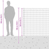 Euroaita with Post 10 x 1,4 m Galvanoitu teräs Hopea Verkko