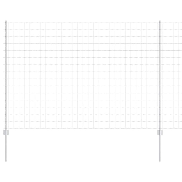 Euroaita with Post 10 x 1,5 m Galvanoitu teräs Hopea Verkko