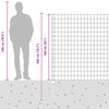 Euroaita with Post 10 x 1,6 m Galvanoitu teräs Hopea Verkko