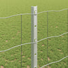 Euroaita with Post 10 x 1,2 m Galvanoitu teräs Hopea Verkko