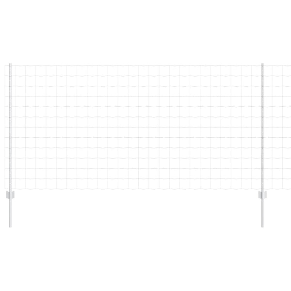 Euroaita with Post 10 x 1,2 m Galvanoitu teräs Hopea Verkko
