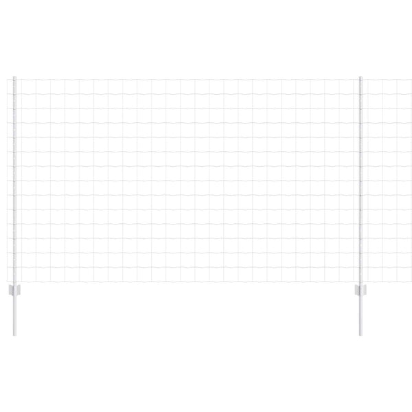 Euroaita with Post 10 x 1,4 m Galvanoitu teräs Hopea Verkko
