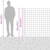 Euroaita with Post 10 x 1,4 m Galvanoitu teräs Hopea Verkko