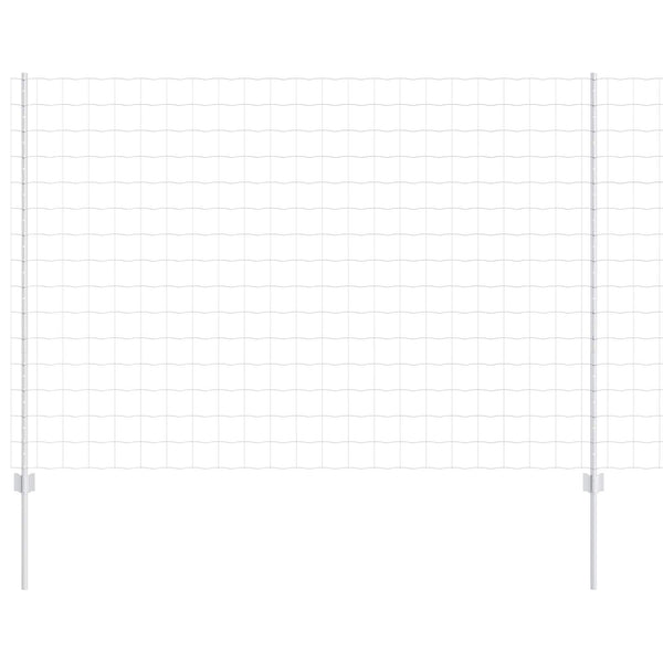 Euroaita with Post 10 x 1,5 m Galvanoitu teräs Hopea Verkko