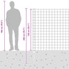 Euroaita with Post 10 x 1,5 m Galvanoitu teräs Hopea Verkko