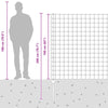 Euroaita with Post 10 x 1,6 m Galvanoitu teräs Hopea Verkko