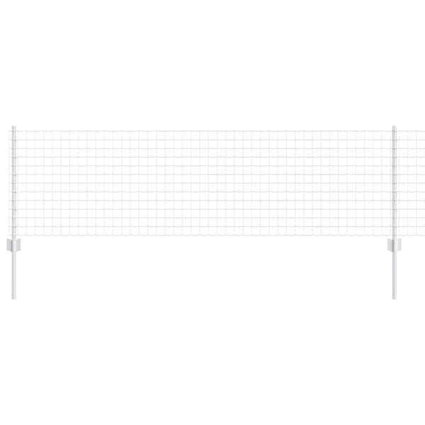Euroaita with Post 25 x 0,6 m Galvanoitu teräs Hopea Verkko