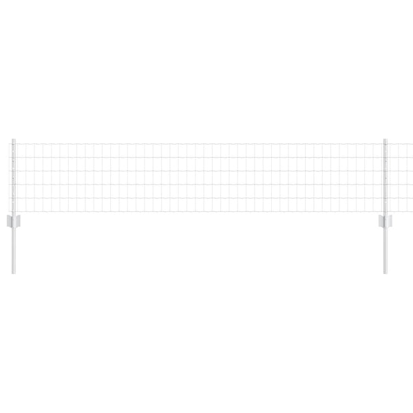 Euroaita with Post 25 x 0,4 m Galvanoitu teräs Hopea Verkko