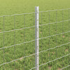 Euroaita with Post 25 x 0,6 m Galvanoitu teräs Hopea Verkko