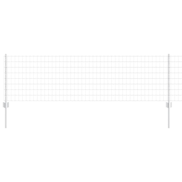 Euroaita with Post 25 x 0,6 m Galvanoitu teräs Hopea Verkko