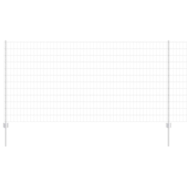 Euroaita with Post 25 x 1,2 m Galvanoitu teräs Hopea Verkko