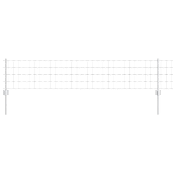 Euroaita with Post 25 x 0,4 m Galvanoitu teräs Hopea Verkko