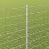 Euroaita with Post 10 x 1,4 m Galvanoitu teräs Hopea Verkko