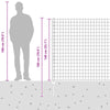 Euroaita with Post 10 x 1,4 m Galvanoitu teräs Hopea Verkko
