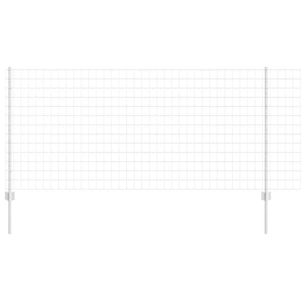 Euroaita with Post 25 x 1 m Galvanoitu teräs Hopea Verkko