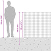Euroaita with Post 25 x 1,2 m Galvanoitu teräs Hopea Verkko