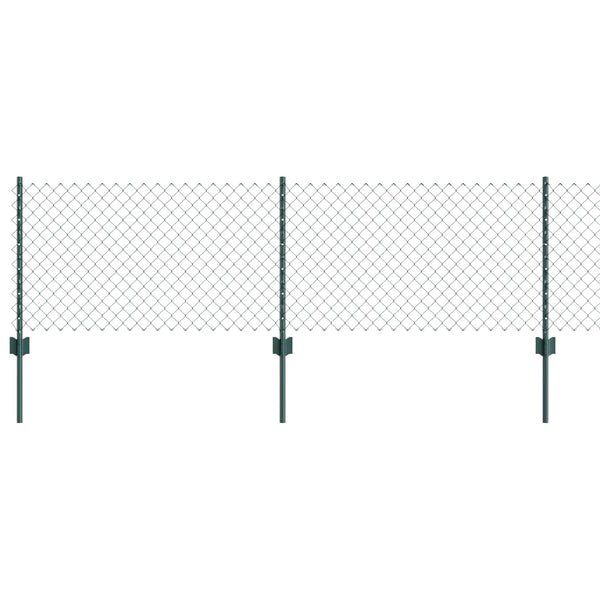 Ketjuaidalla varustettu aita 10 x 0,6 m PVC-pinnoitettu teräs