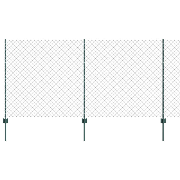 Ketjuaidalla varustettu aita 10 x 1,2 m PVC-pinnoitettu teräs