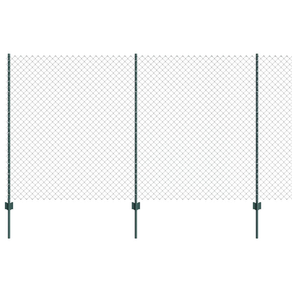 Ketjuaidalla varustettu aita 10 x 1,4 m PVC-pinnoitettu teräs