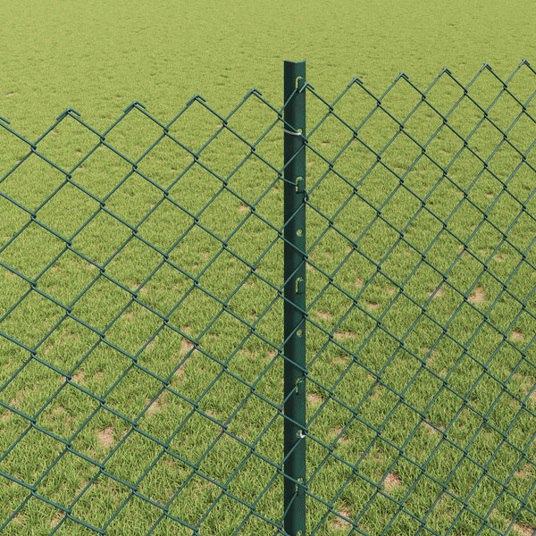 Ketjuaidalla varustettu aita 10 x 1,6 m PVC-pinnoitettu teräs
